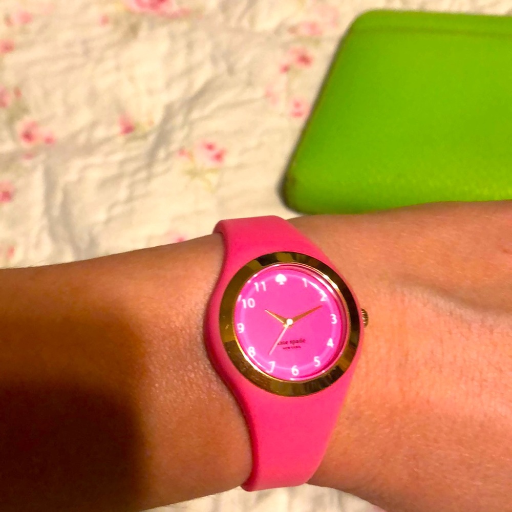 Kate Spade pink silicone watch - NEEDS BATTERY